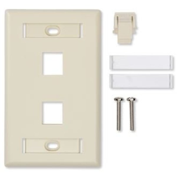 Belden 6 PORT FACEPLATE KEYSTONE, FLUSH MOUNT, WHITE AX102251